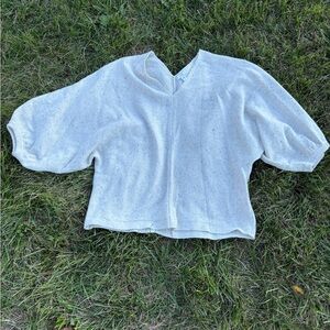 Pure Jill Women’s S Creamy White Speckled V Neck Pullover Dolman Sleeve Sweater